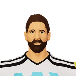 Leo Messi 3D character